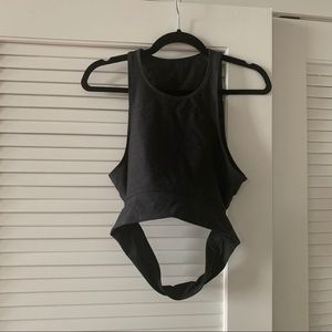 Outdoor Voices Graphite Crop Top